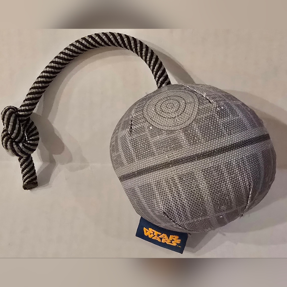 Star Wars Gray Death Star Pet Toy with Rope